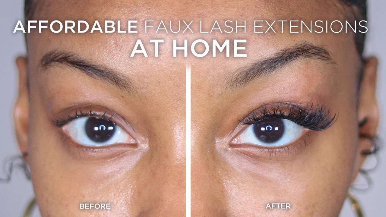affordable faux lash extensions at home!