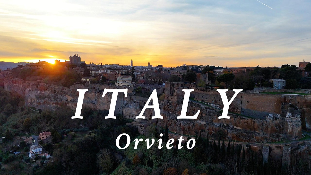 FLYING OVER Orvieto ITALY