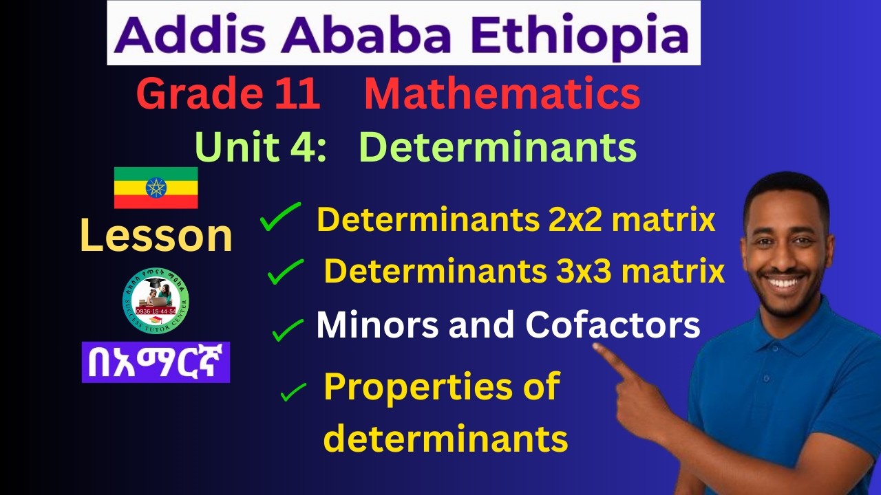 Grade 11 Mathematics Unit #4 Determinants (lesson #1)