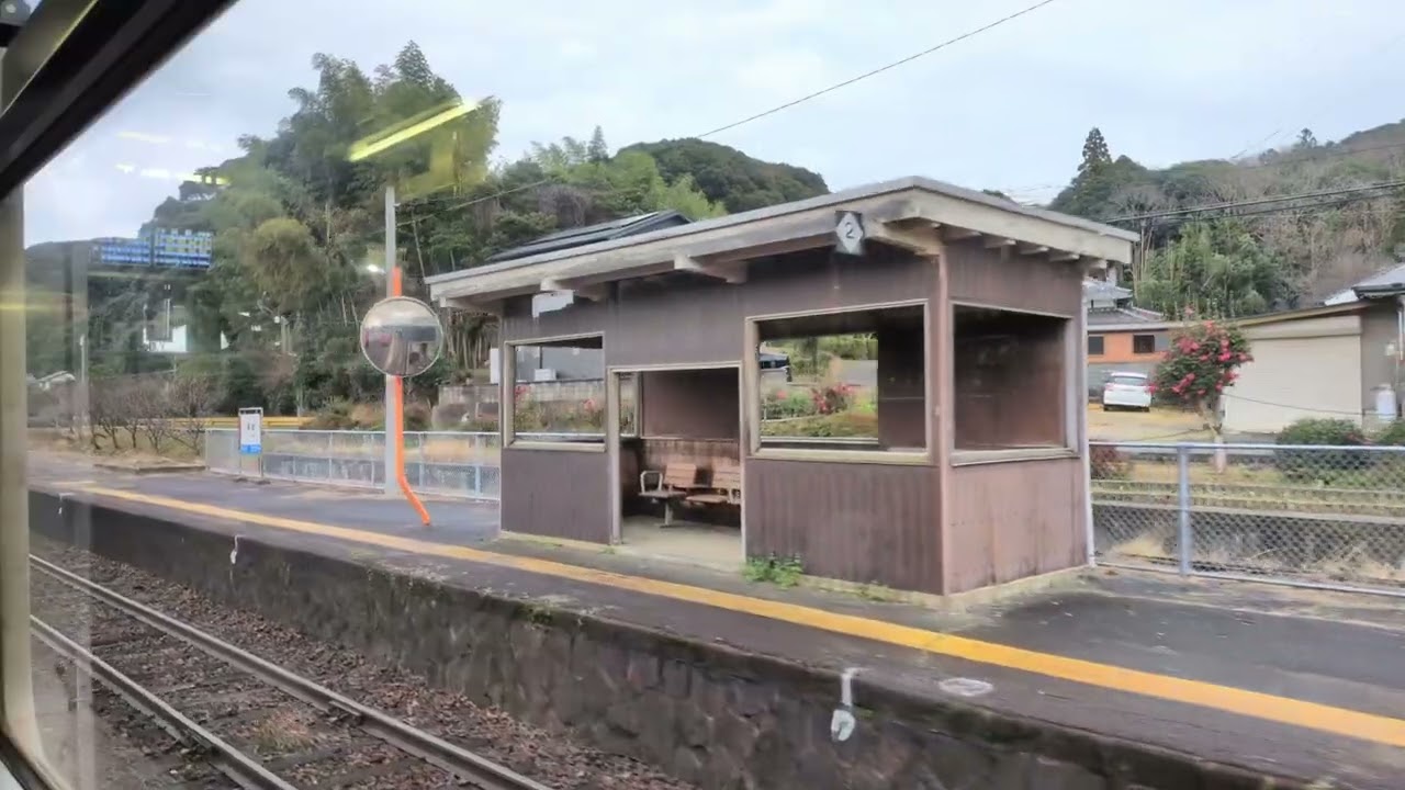 20251229　 山陰本線　９６４Ｄ　右側車窓（その２）　滝部⇒長門市　【人丸～滝部　運転再開】