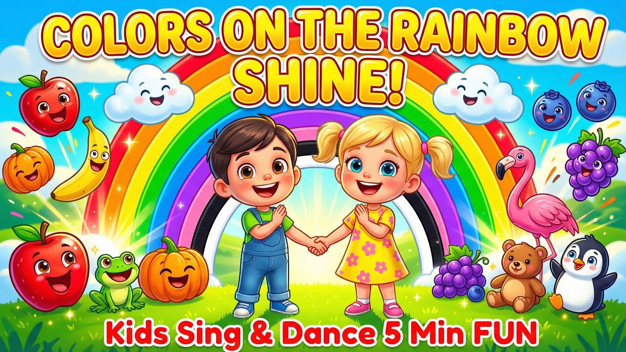 Colors on the Rainbow Shine! 🌈👶 Kids Dance Song | Lullaby