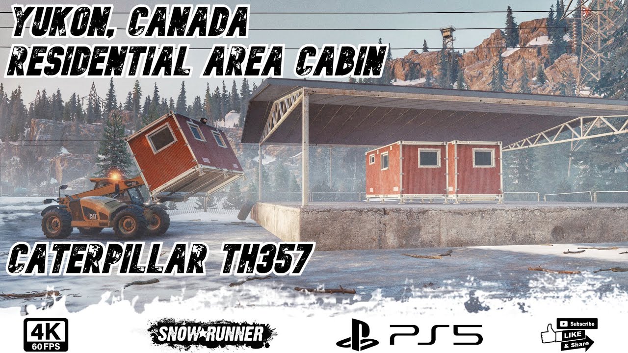 Yukon, Canada Factory: Savage Treatment Facilities Cabin Caterpillar TH357 (PS5, 4K 60FPS)