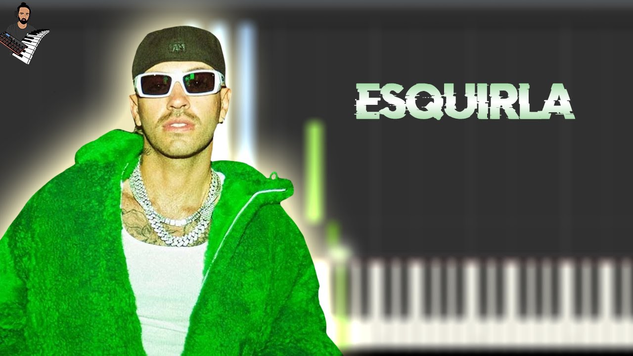 Feid - ESQUIRLA | Instrumental Piano Tutorial / Partitura / Karaoke / MIDI