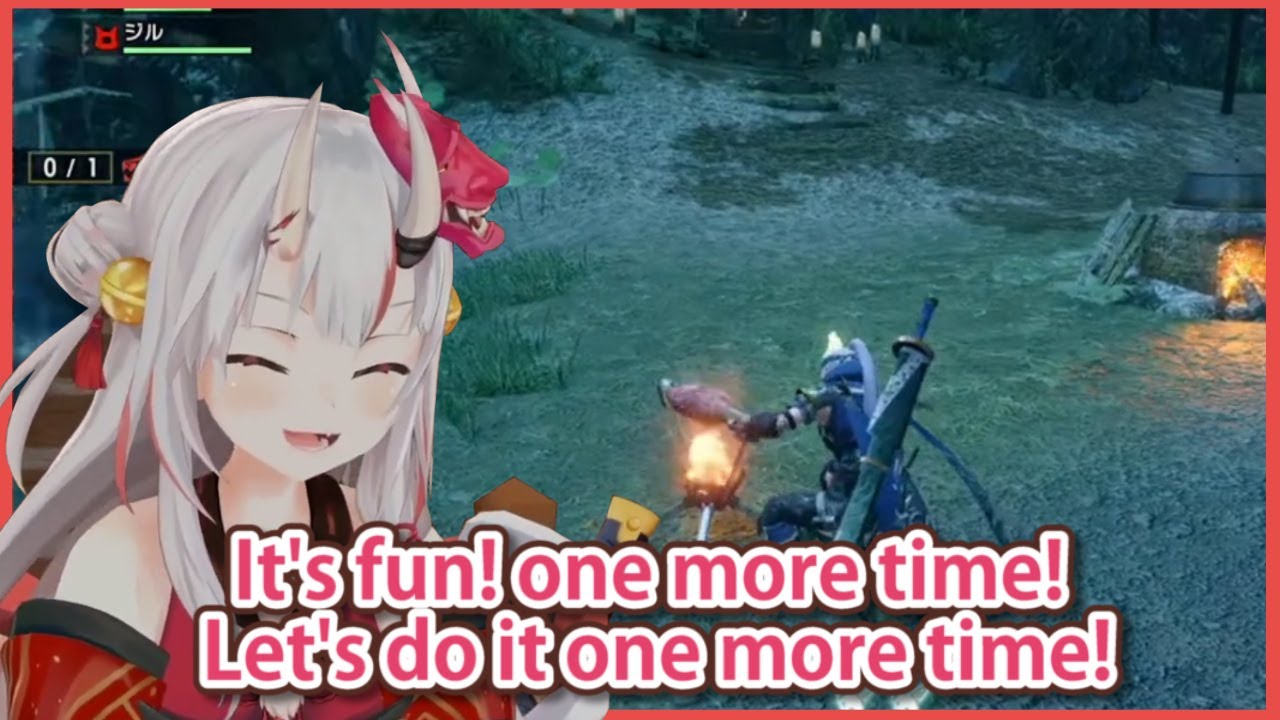 Ayame is Addicted to The Meat Roast Set in Monster Hunter and Keep Vibing to it