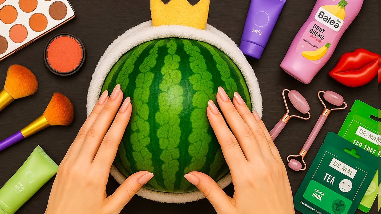 Satisfying Makeup ASMR on Watermelon #8