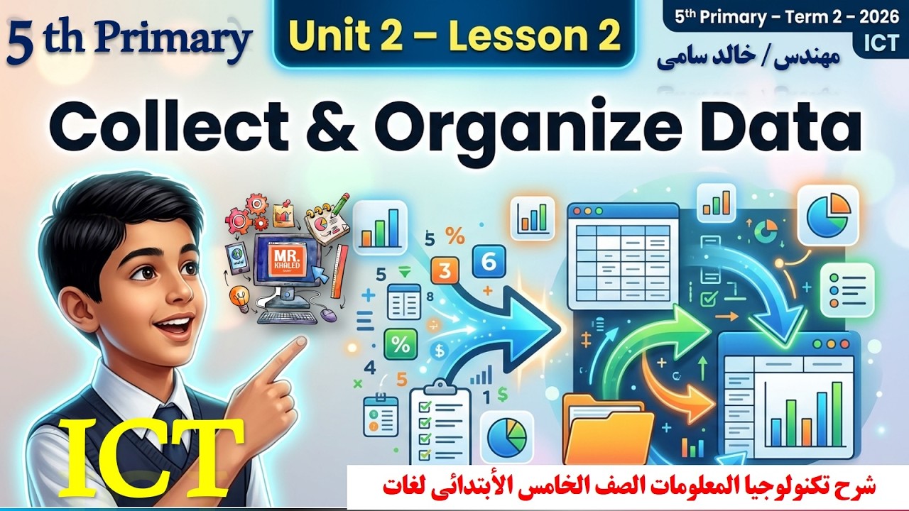 How Do We Collect and Organize Our Data? | Unit 2 &ndash; Lesson 2 | ICT 5th Primary Term 2 (2026)