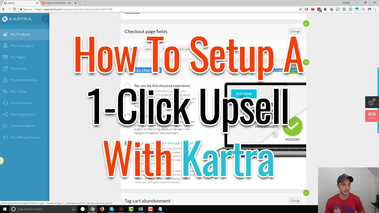 How To Setup A 1 Click Upsell With Kartra