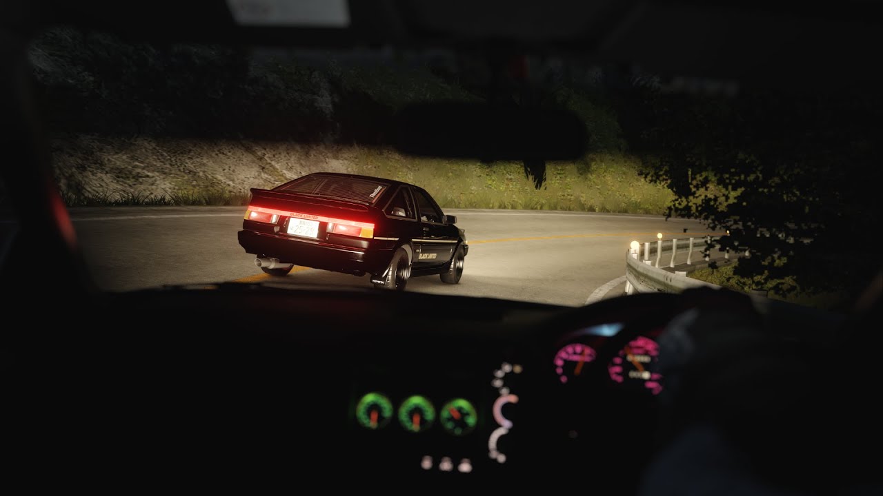 [RAW POV] [Subbed] Initial D Touge Style Battle: AE86 vs EK9