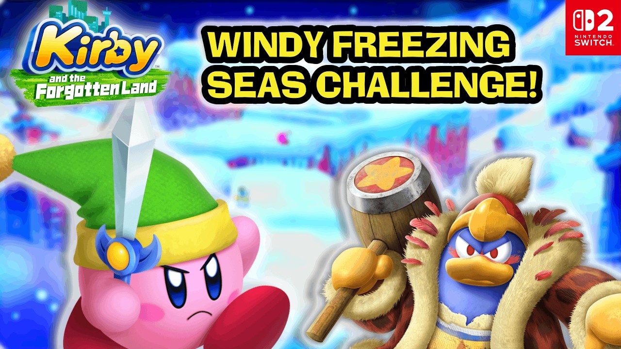 Kirby Adventure Windy Freezing Seas Playthrough | Icy Challenges & Secrets! #nintendoswitch2 #kirby