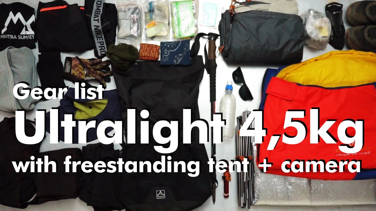 🎒 Indonesia Ultralight Backpacking Gear List Baseweight 4,5 kg Kere Hore Murah Meriah Aman Nyaman