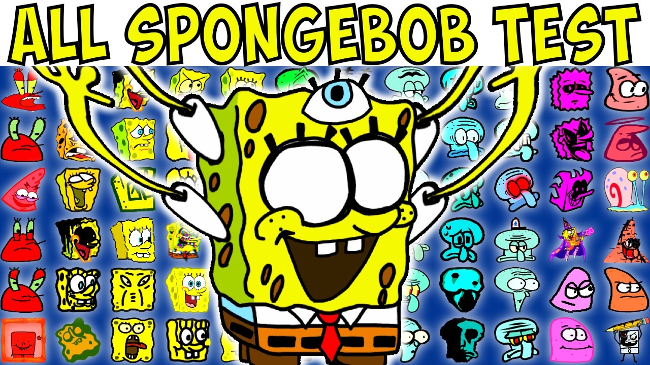100 SPONGEBOB TEST | FNF Character Test | Gameplay VS Playground