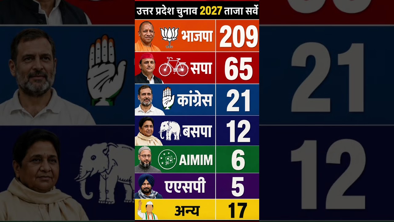 UP Assembly Election 2027 Opinion Poll: Which Party Is Winning How Many Seats? #bjp #samajwadiparty