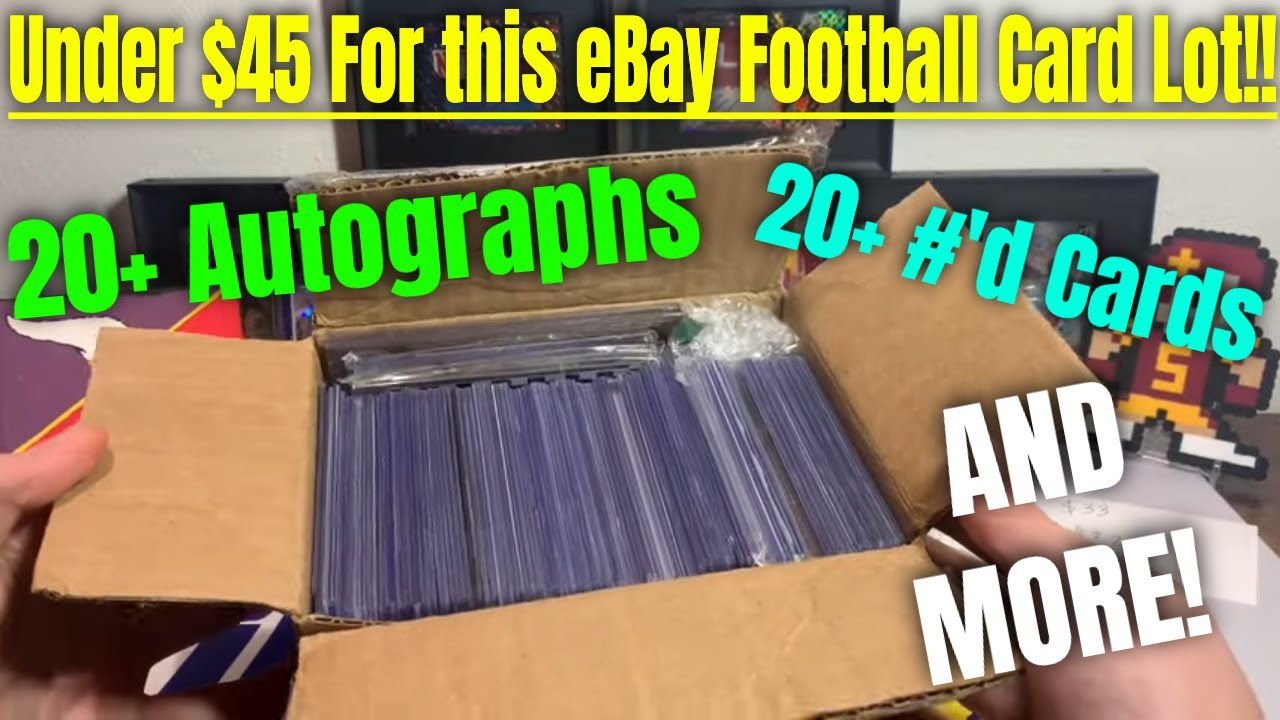 CRAZY eBay Football Card Lot For UNDER $45 TOTAL?! 20+ Autographs, 20+ #'d Cards, AND MUCH MORE!!