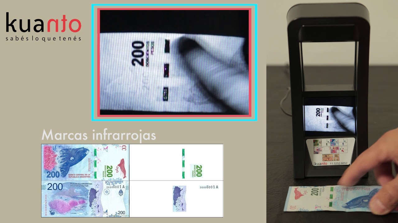 Detectora HS-210 Detector de billetes Falsos por Tecnología Infrarroja