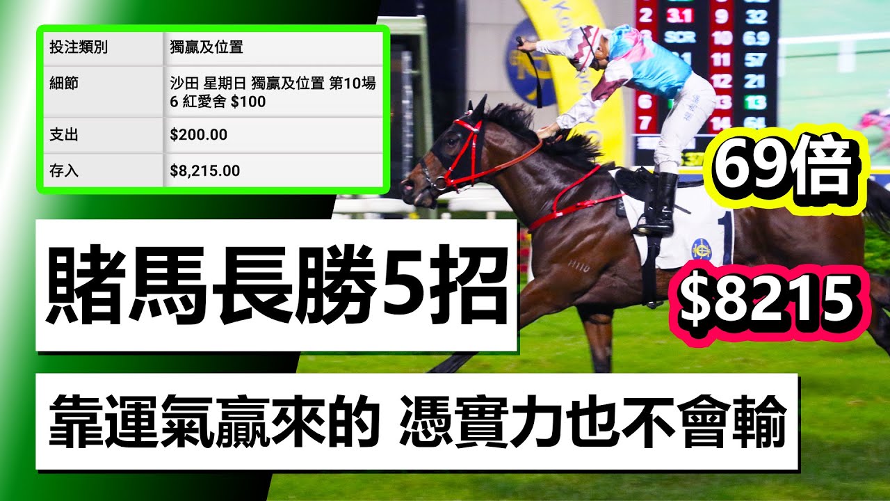 5招教你賭馬長勝2023！保證馬上有改善！靠運氣贏來的，憑實力也不會輸！ | 蝌蚪~