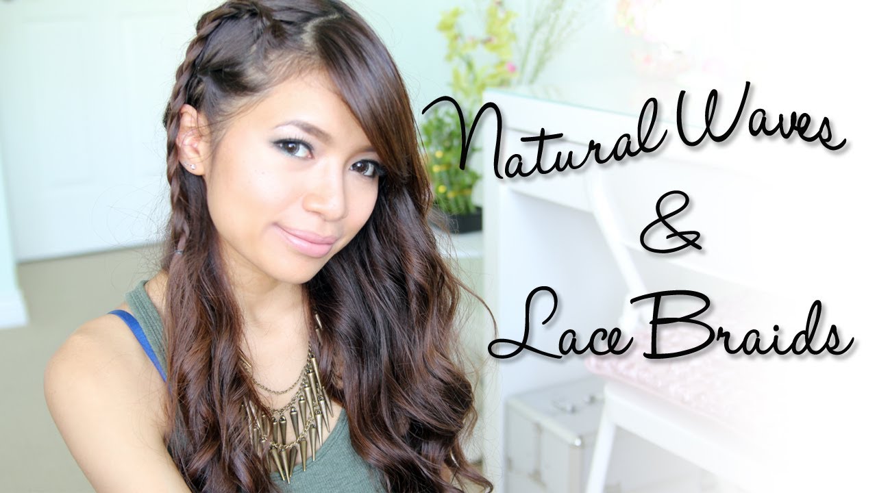 Natural Looking Waves & Braids Side Swept Hairstyle