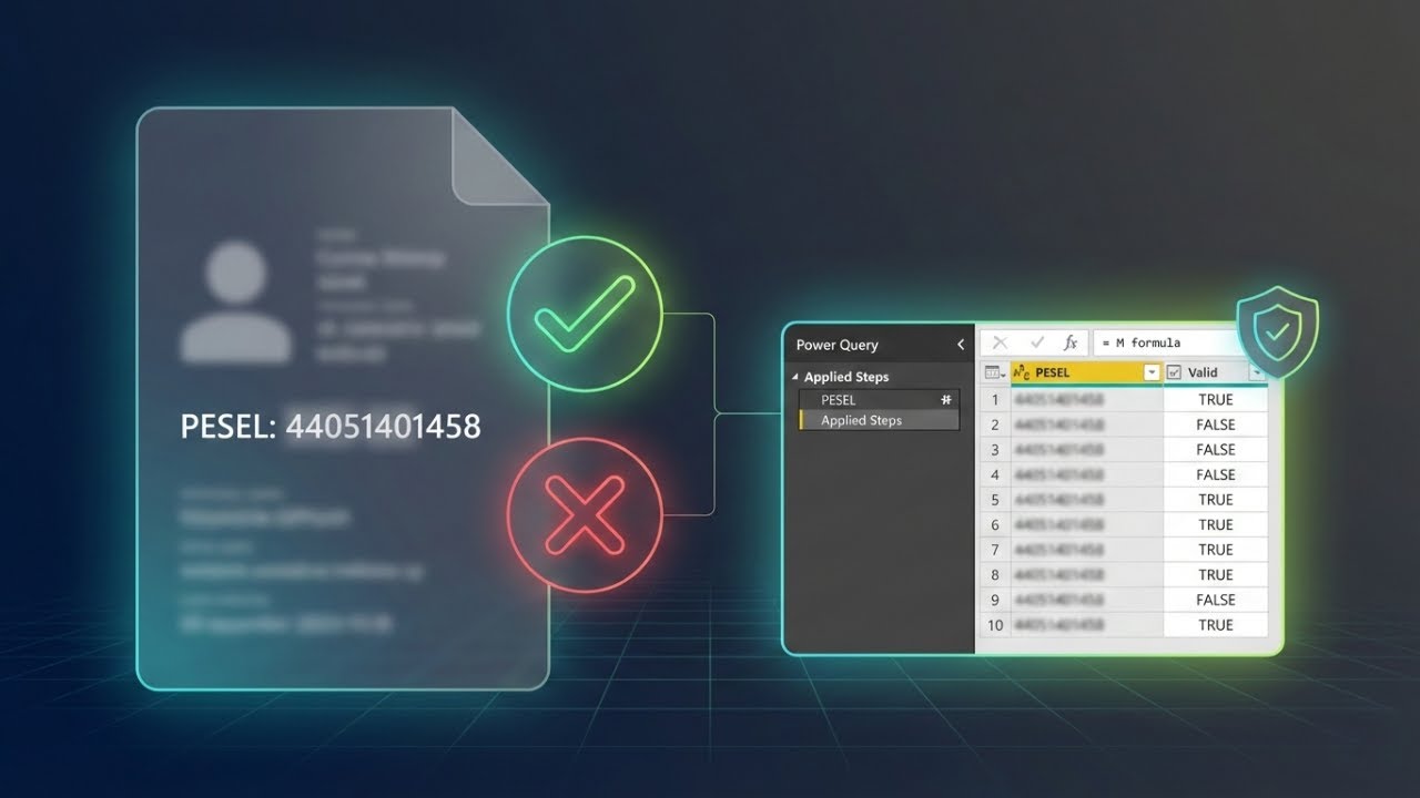 Walidacja numeru PESEL | Excel Power Query 91