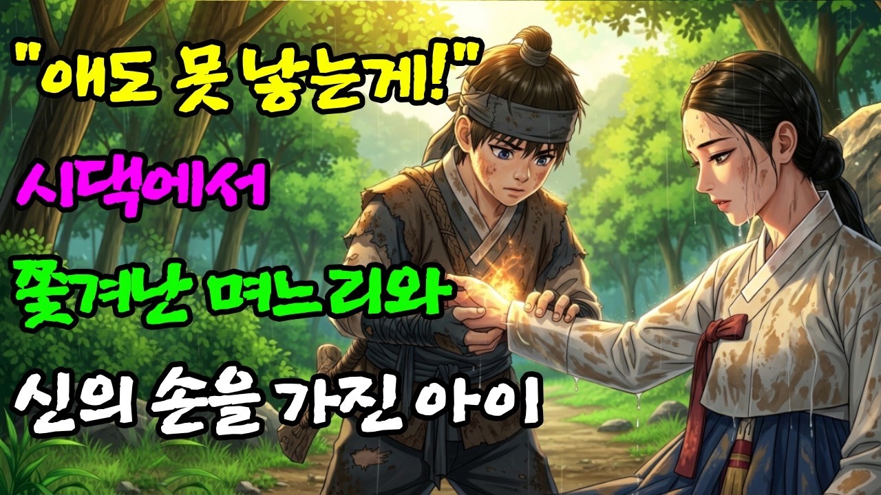 애도 못 낳는 게!, 자식 못 낳아 시댁에서 쫓겨난 며느리와 신의 손을 가진 아이 | 야담 민화 옛날이야기 오디오북 수면동화 잠잘때듣는 이야기