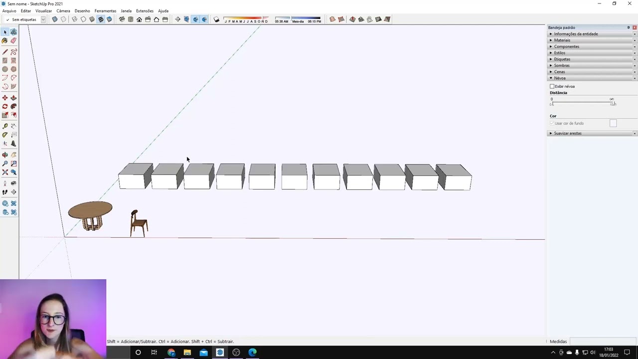 Curso de SketchUp 2022 - Aula 09/23 - Ferramenta Mover
