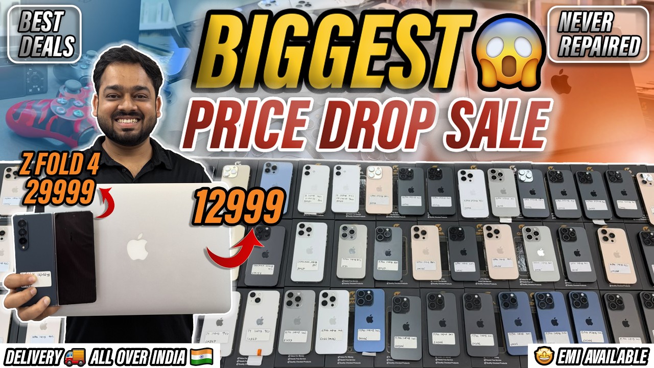 BIGGEST SALE EVER 🤩| Cheapest iPhone Market in Delhi 😱| Second Hand Mobile | @sk_communications_ 🔥