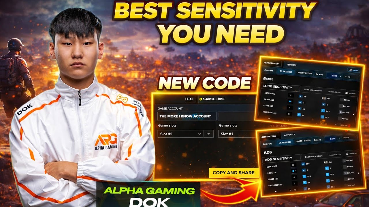 🔥 DOK 4.2 Update Sensitivity Reveal | Best BGMI/PUBG No Recoil Code 🎯 Copy Now