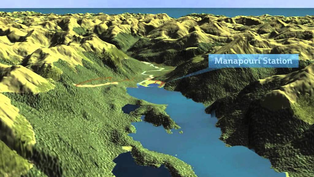 Manapouri hydro station flyover