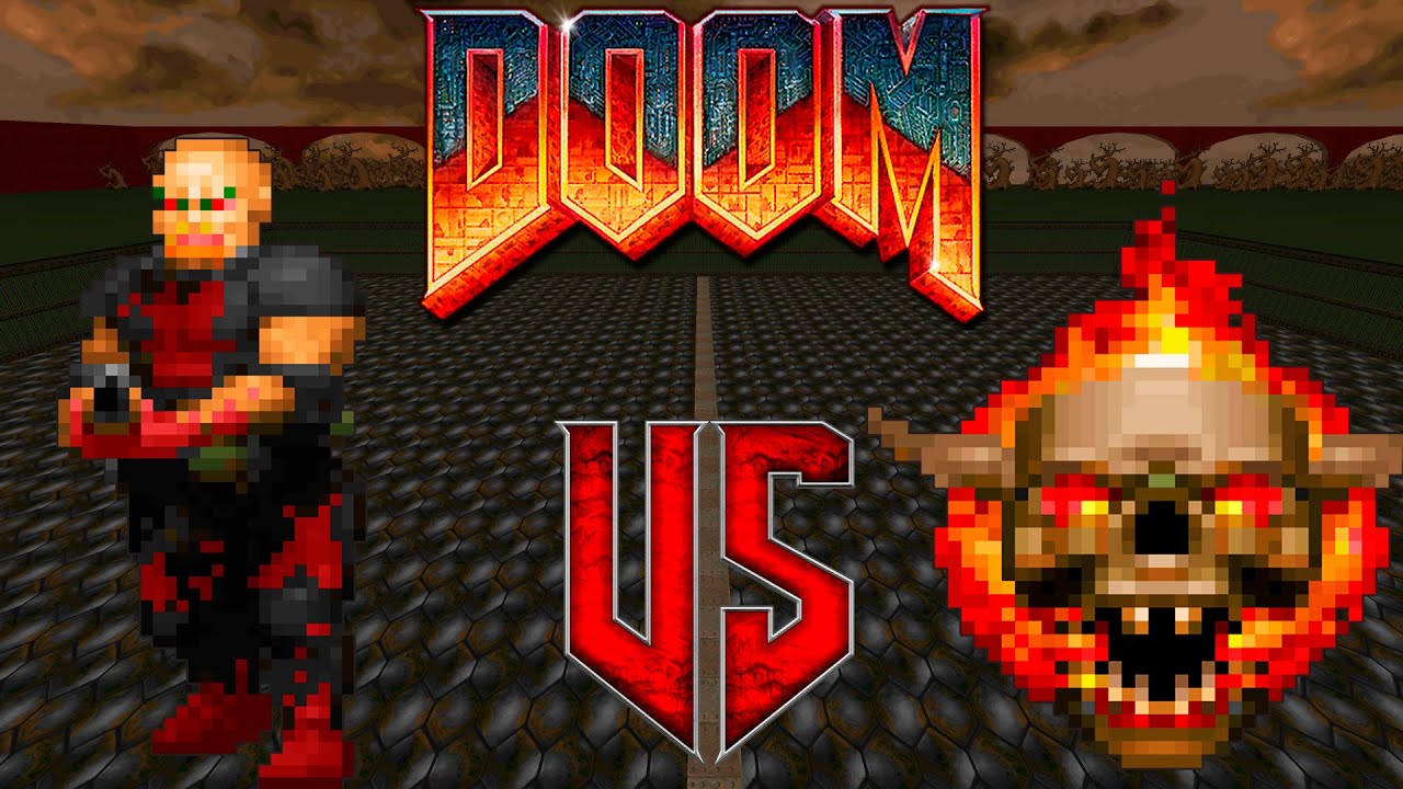 Shotgunner vs Lost Soul - Doom Classic : Versus Battle - Monster Infighting - Retro Deadly Arena