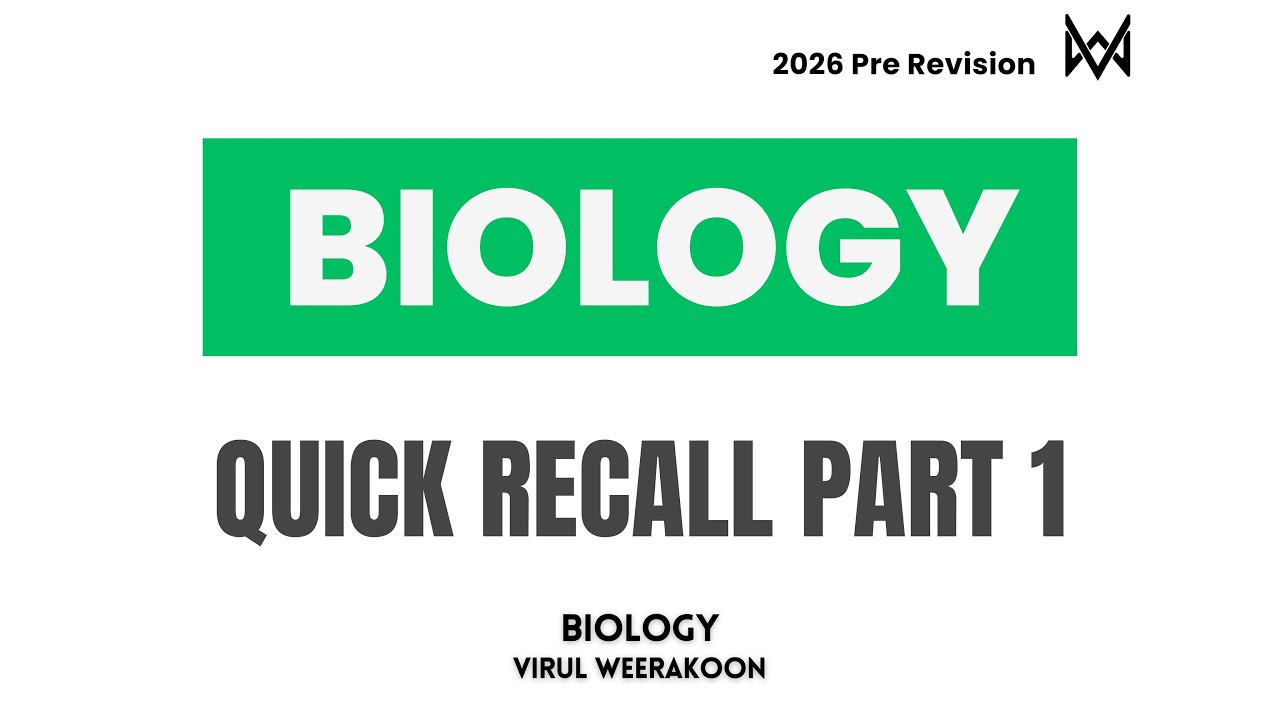 Biology Quick Recall - Part 01 | Virul Weerakoon