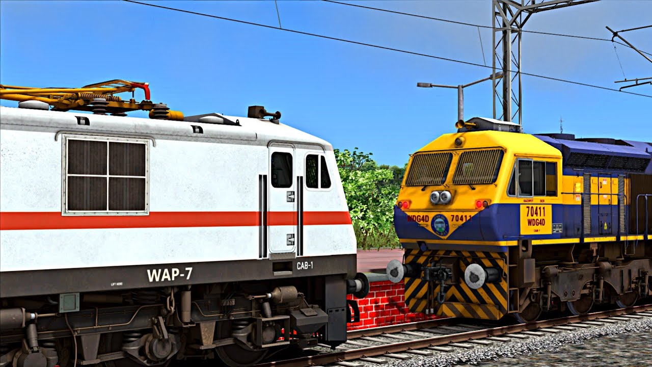 ISLAND Express Loco Failed | Rescued by KZJ WDG4D in Train Simulator 2021 [PC] | Indian Railways