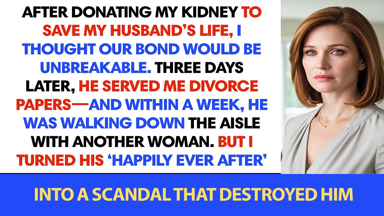 After I donated my kidney to my husband, he served me divorce papers and remarried one