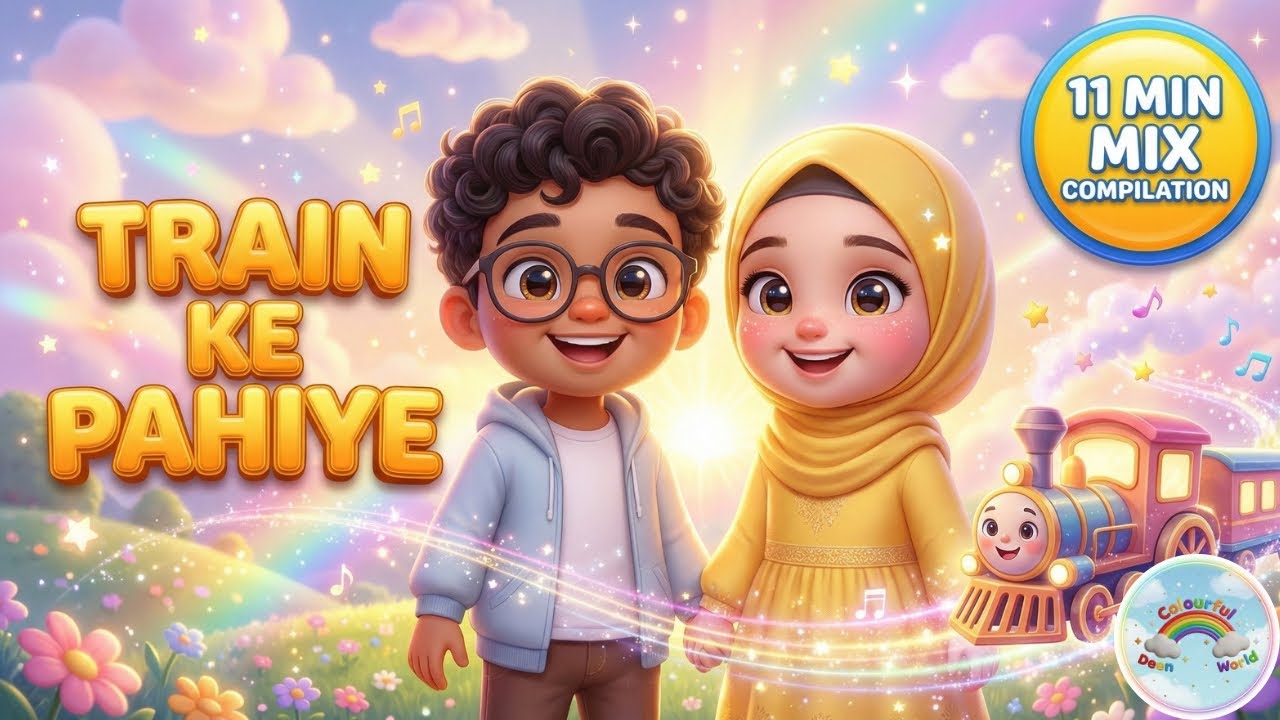 Train Ke Pahiye |Baa Baa Black Sheep Islamic | 11 Min Mix Compilation🤲🏻|Urdu + English rhymes #kids