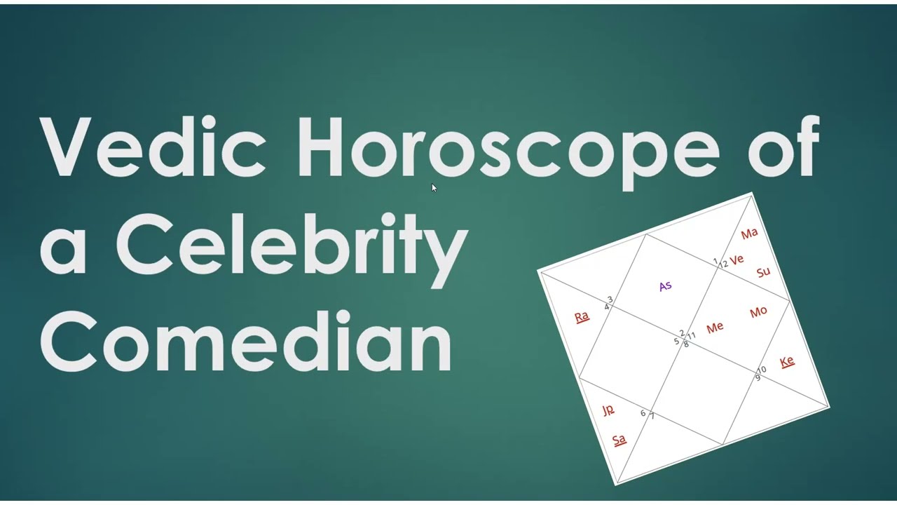 Learning to Analyse Horoscope: Vedic Horoscope Analysis of a Celebrity Comedian