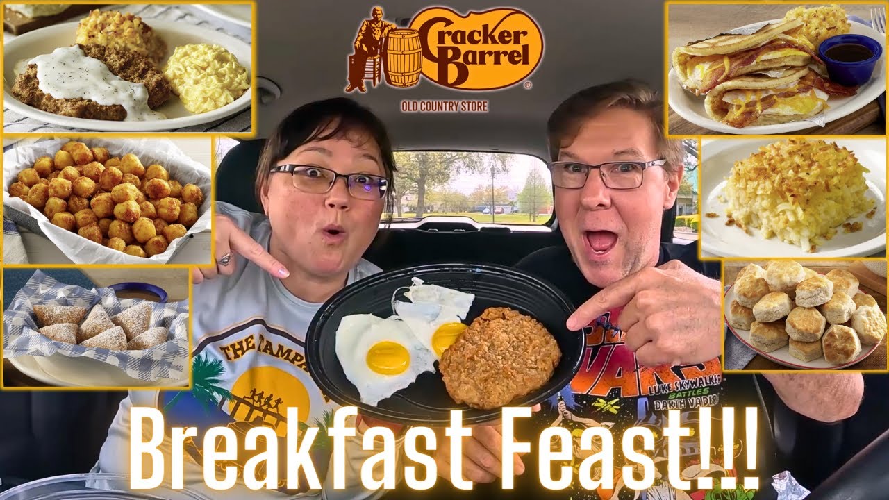 Cracker Barrel Breakfast - Pancake Tacos, Country Fried Steak, Beignets & More - Eat With Us!