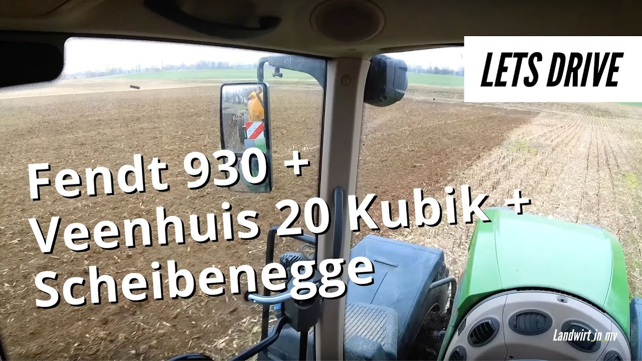 Поехали: Разбрасывание дигестата дисковой бороной и Fendt 930 #fendt #veenhuis #digestion