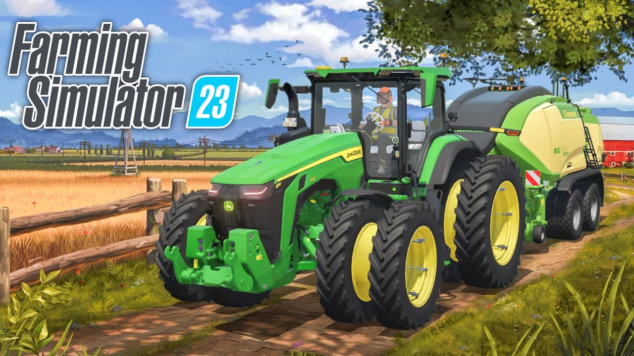 Кошение травы и изготовление тюков силоса в FS23 | Farming Simulator 23