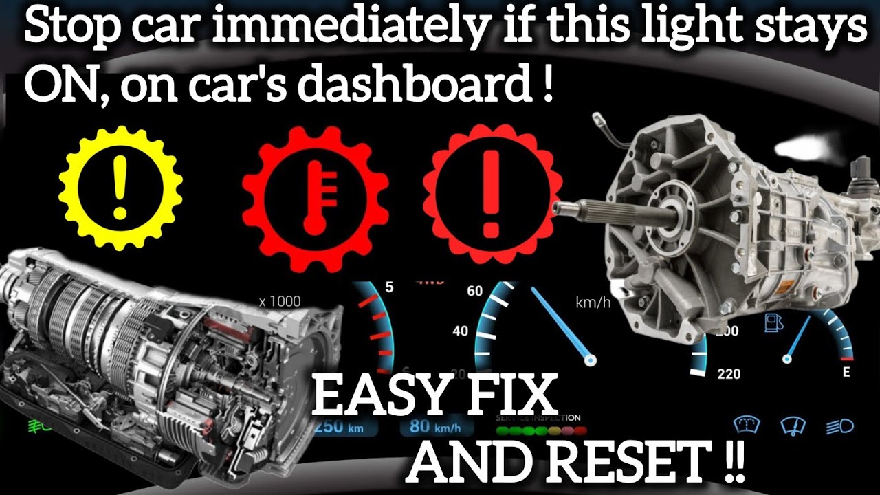 How To Fix and Reset Transmission(gearbox) Warning Light Stays ON, on car's dashboard#carmaintenance
