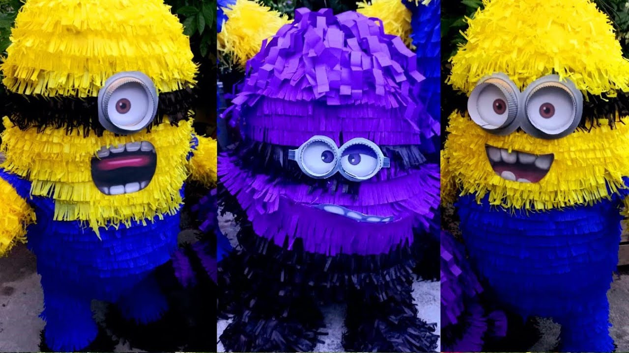 Como Hacer una Piñata de minion en 3D... Fácil y económica ❤👋