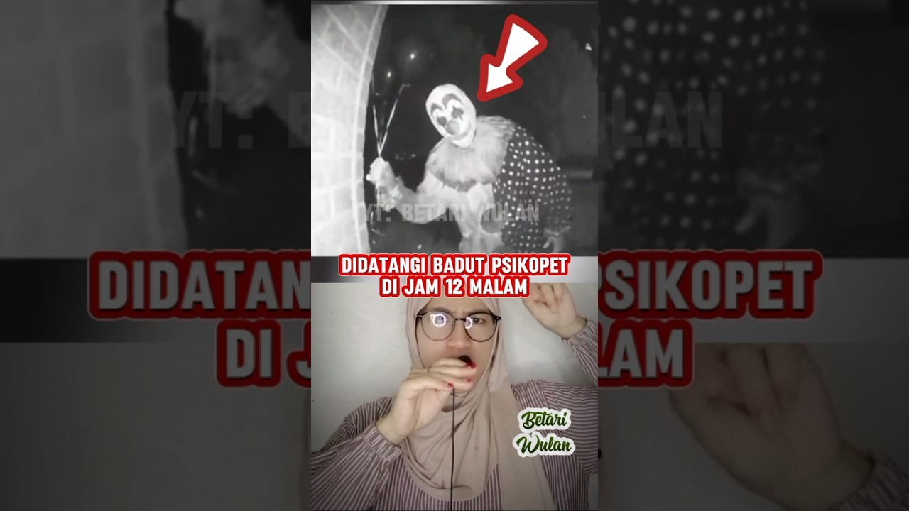Penampakan Badut Psikopet Asli Terekam Kamera 😨 #badut #clown #shorts