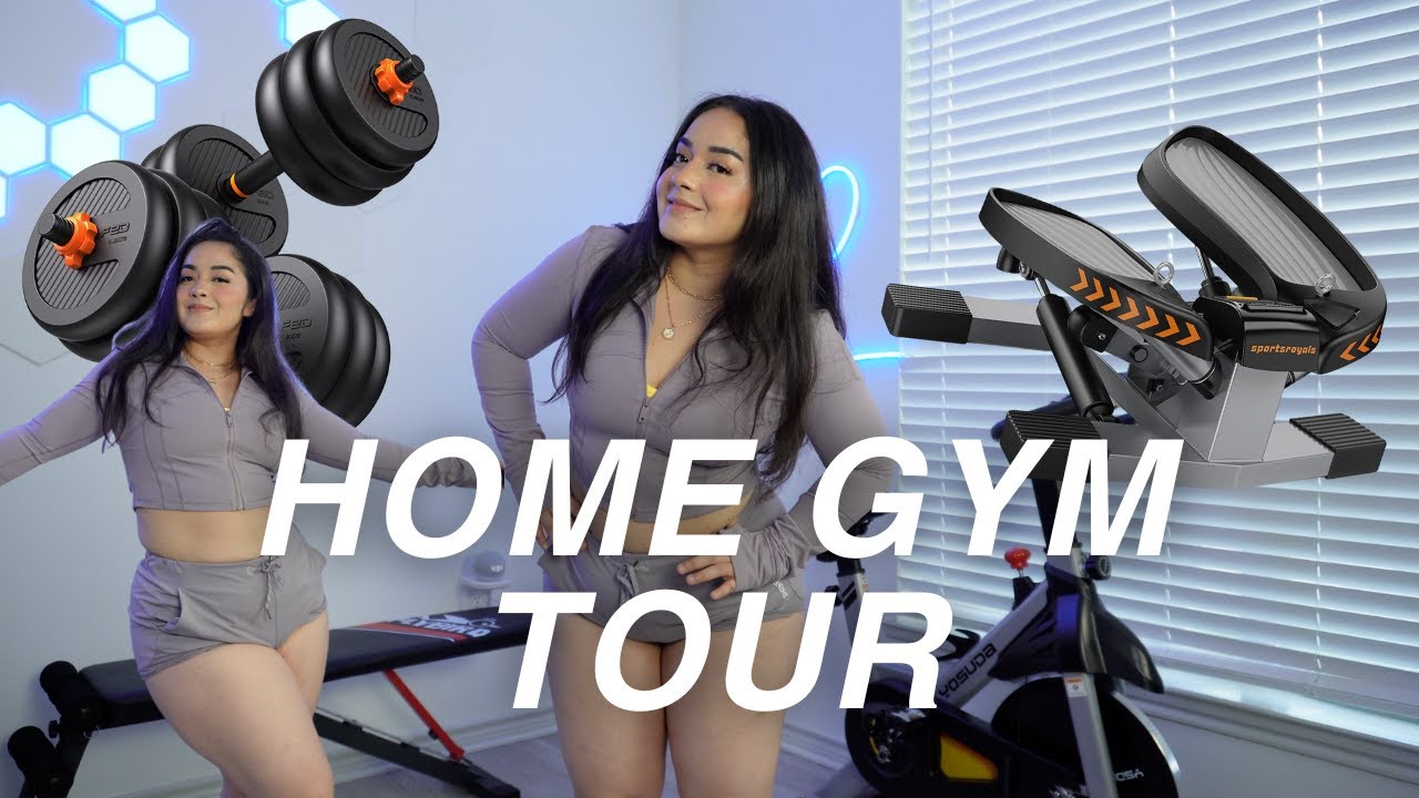 HOME GYM TOUR - Workout equipment for small apartment