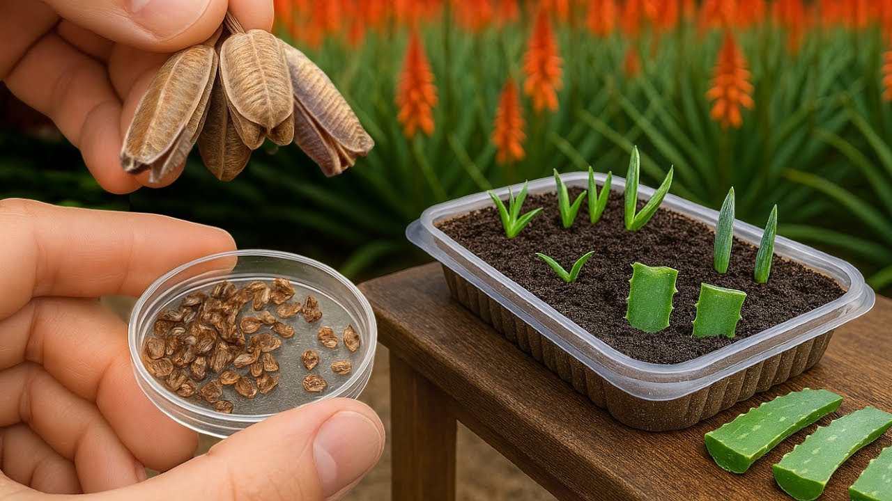 🌵 Как размножать алоэ вера: из деток, семян... и даже листьев?
