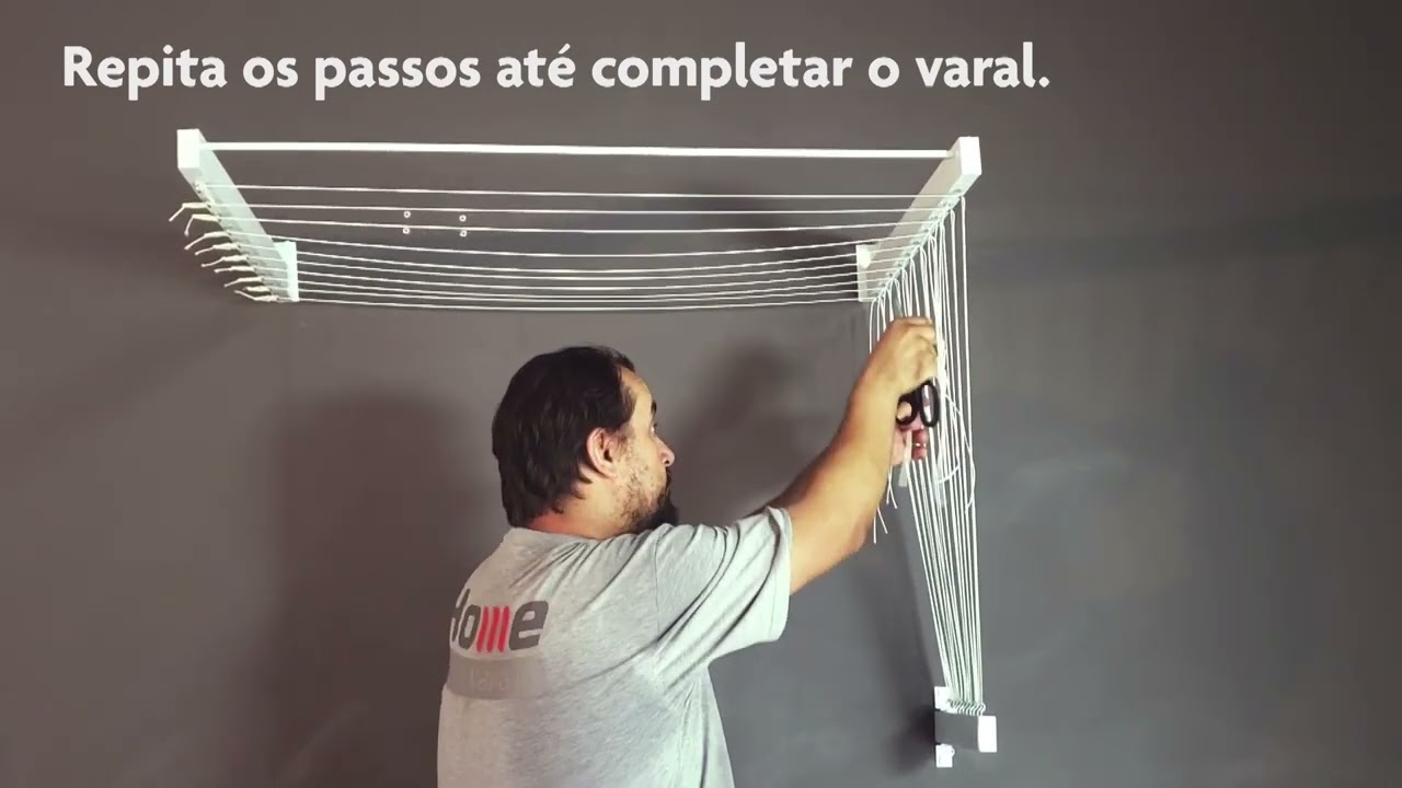 Instalação Varal de Parede Individual Bitenfer Varais