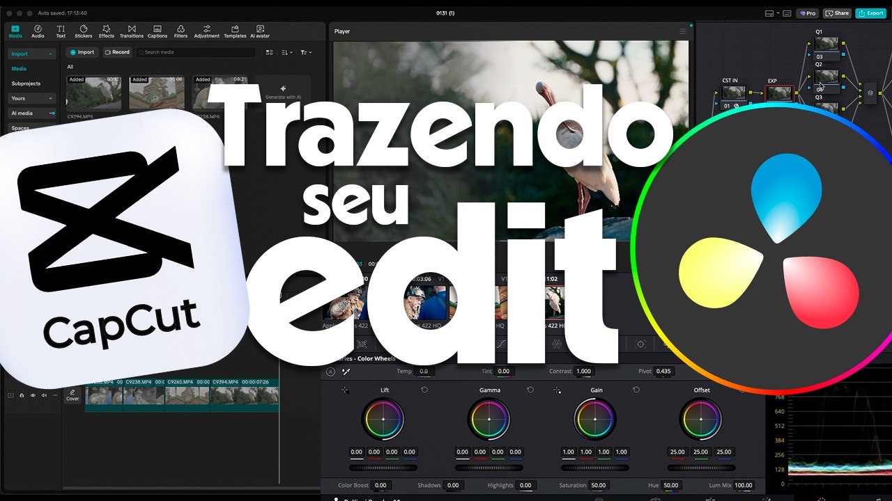 Como trazer a sua edição do CapCut para o DaVinci Resolve de um jeito FÁCIL e RÁPIDO