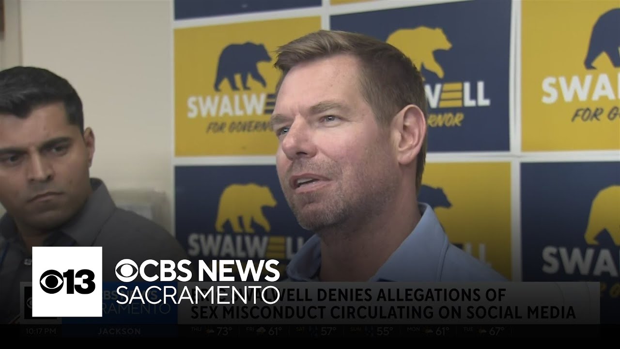 Rep. Eric Swalwell denies allegations of sexual misconduct circulating on social media
