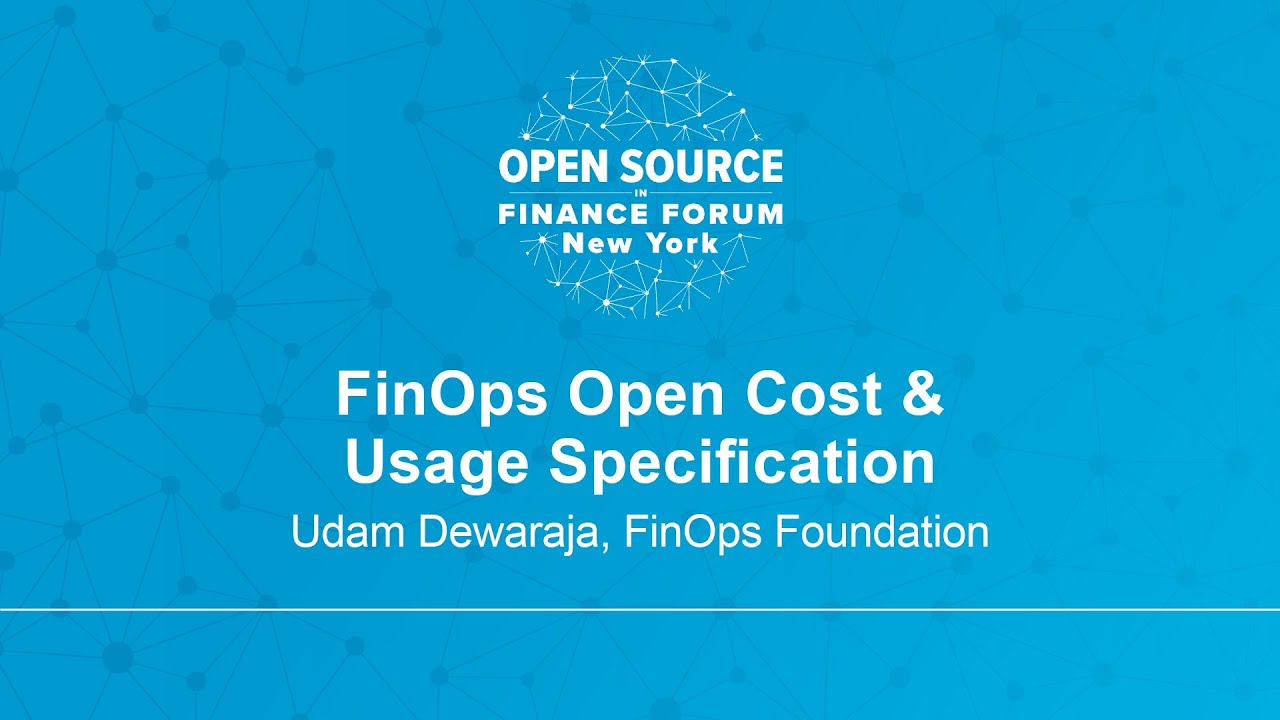 FinOps Open Cost & Usage Specification - Udam Dewaraja, FinOps Foundation