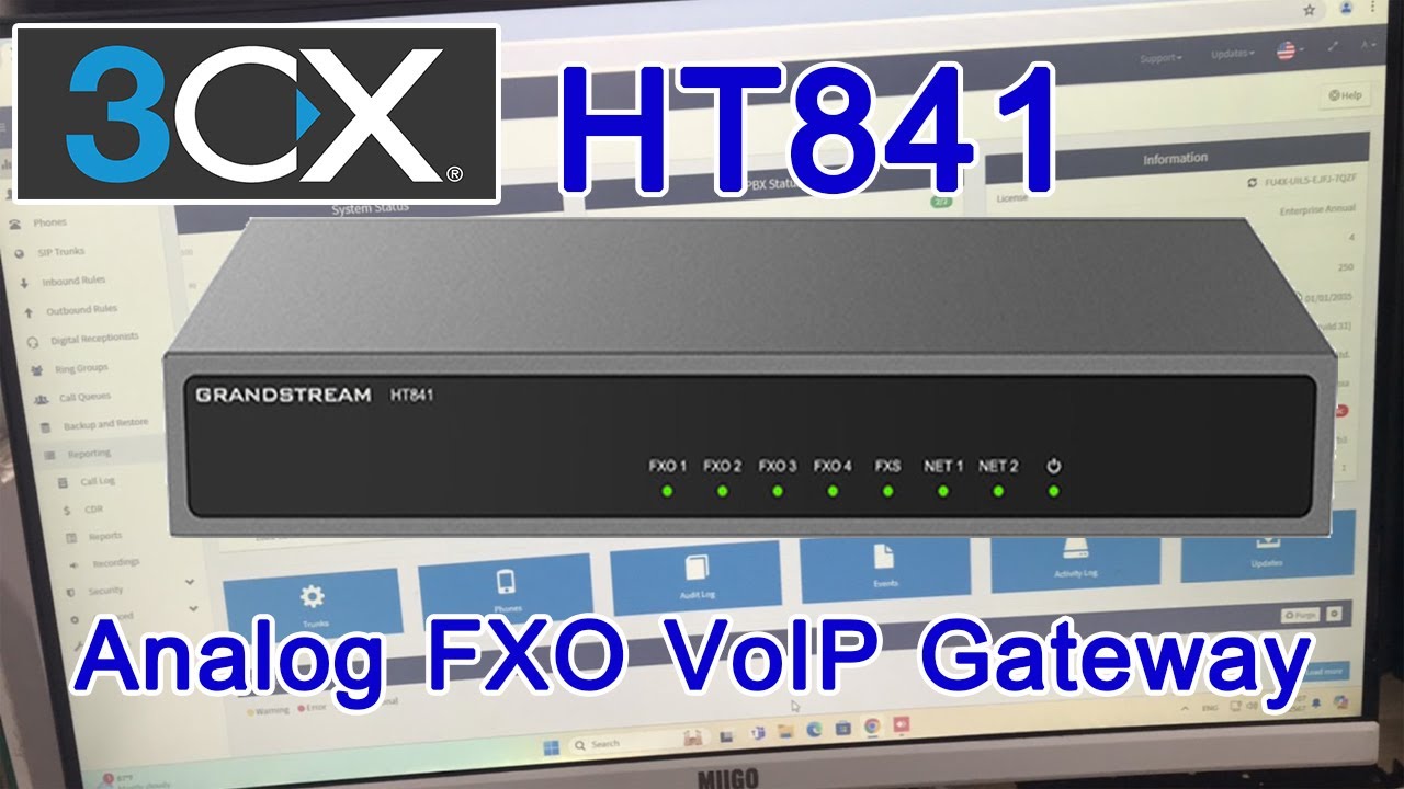 รีวิว Analog FXO VoIP Gateway HT841 Grandstream เชื่อมกับระบบ 3CX...EP114