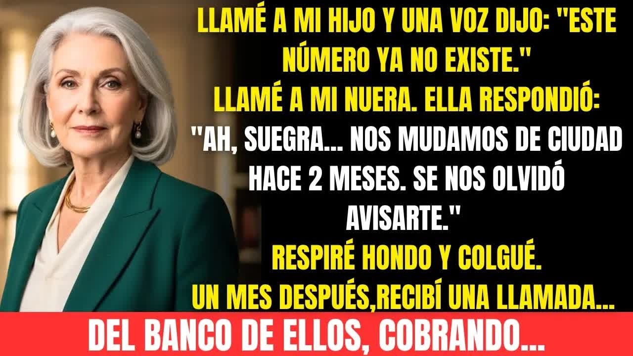 Mi hijo “olvidó” avisarme que se mudó de ciudad…pero un mes después, el banco me llamó por su de