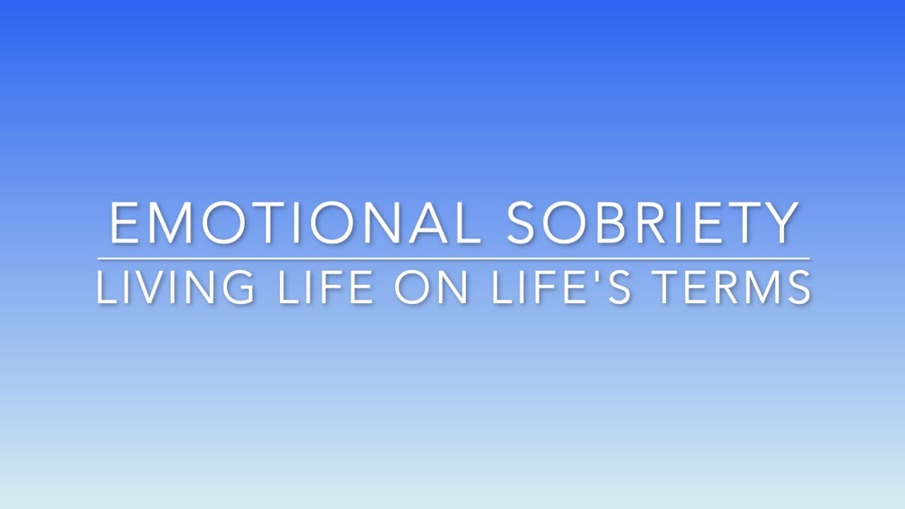 Emotional Sobriety: Chapter 9: Living Life on Life's Terms: