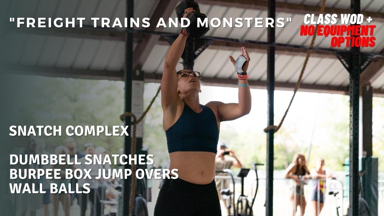 Snatch Complex | Hang Dumbbell Snatch + Burpee Box Jump Overs + Wall Ball CrossFit WOD