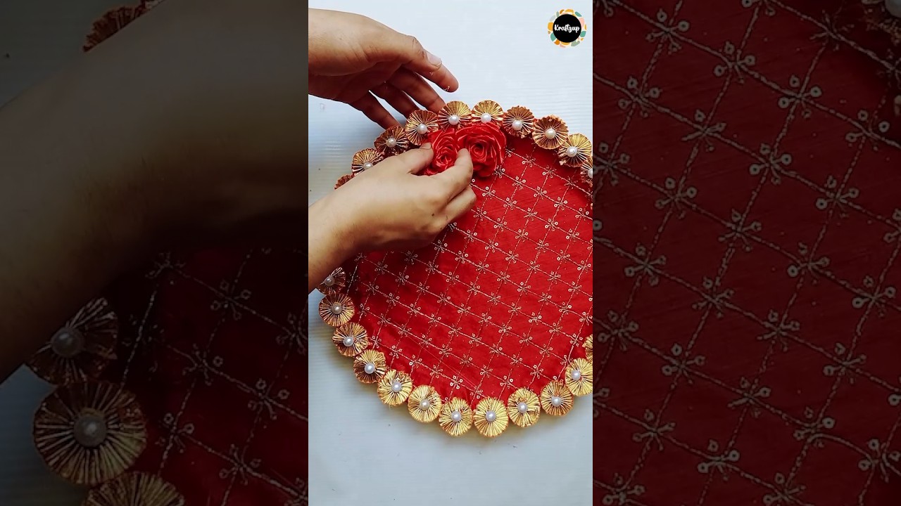 Thali decoration for Diwali, Karwa Chauth, janmashtmi, ganesh chaturthi and Navratri decoration idea