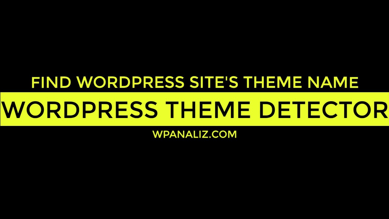 WordPress Theme Detector